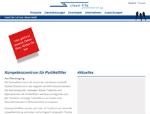 Tablet Screenshot of clean-life.ch